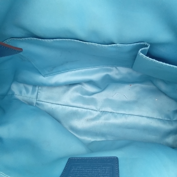 Stunning Pre-owned Jewel Toned Coach Blue Tote - Picture 5 of 11